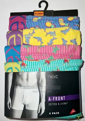 NEXT a-Front Hawaii Print Luxury Men Cotton Boxers Pack of 4