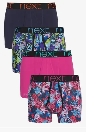 NEXT a-Front Sunflower Pattern Luxury Boxers Pack of Four