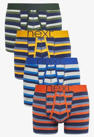 NEXT a-Front Large Stripe Luxury Men Cotton Boxers Pack of 4