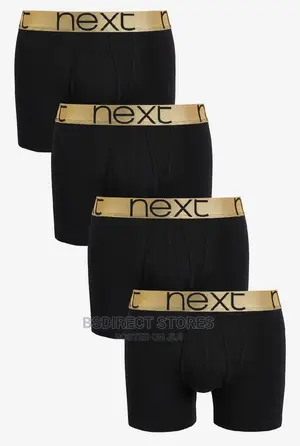 NEXT a-Front Gold Waistband Luxury Cotton Boxers Pack of 4