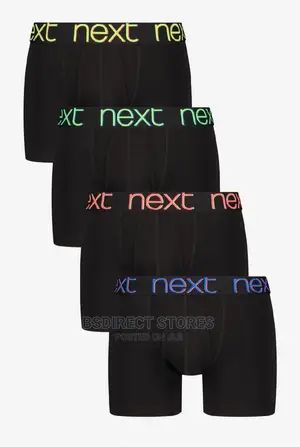 NEXT a-Front Neon Waistband Luxury Cotton Boxers Pack of 4