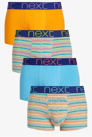 NEXT Hipsters Multi Stripe Luxury Cotton Boxers Pack of Four
