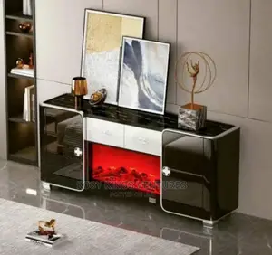 Turkish Black Fireplace Tv Stand