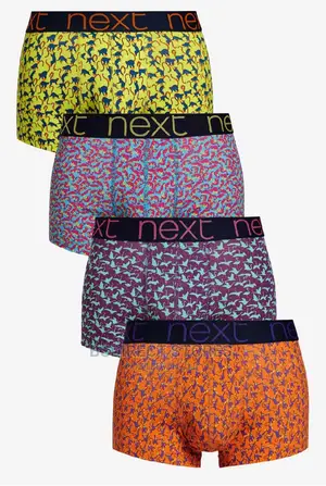 NEXT Hipsters Tropical Animal Luxury Cotton Boxers Pack of 4