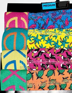 NEXT Hipsters ALOHA Pattern Luxury Cotton Boxers Pack of 4