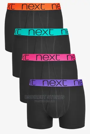 Next Hipsters Black Colour Waistband 100% Pure Cotton Boxers