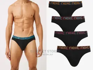 NEXT Black Coloured Waistband Briefs Luxury Boxers Pack of 4