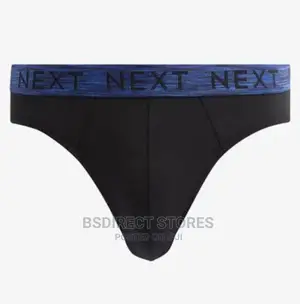 NEXT Black Coloured Waistband Briefs Luxury Boxers Pack of 4