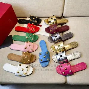 Original Valentino Leather Sole Slippers Available in Store