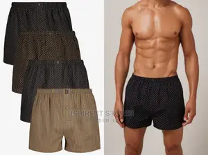 NEXT Brown Pattern Woven Luxury 100% Pure Cotton Men Boxers