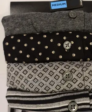 NEXT Black Pattern Loose Fit Luxury 100% Pure Cotton Boxers