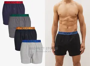 NEXT Coloured Waistband Loose Fit 100% Pure Cotton Boxers