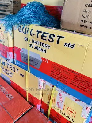 200ah 12v Sun Test Dry Cell Battery