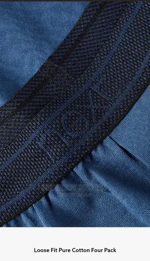 NEXT Blue Mix Loose Fit Luxury 100% Pure Cotton Boxers