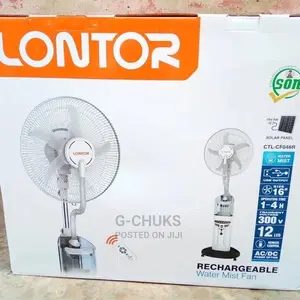 Lontor 5 Blades Rechargeable Mist Fan - 16inches