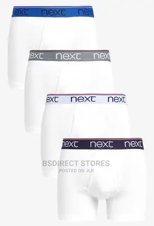 NEXT a-Front Tipped Waistband Luxury Cotton Boxers Pack of 4