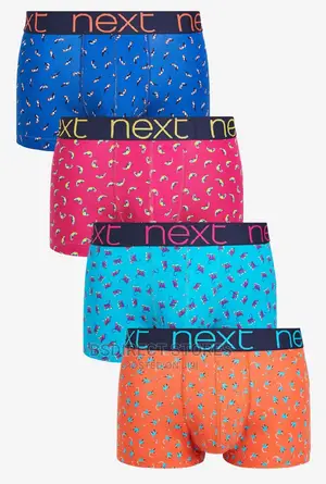 NEXT Summer Animal Hipsters Luxury Cotton Boxers Pack of 4