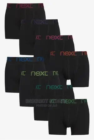 NEXT a-Front Colour Waistband Luxury Boxers Pack of Eight.