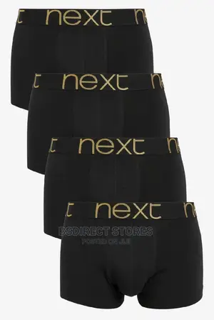 NEXT Hipsters Black Gold Waistband Luxury Boxers Pack of 4