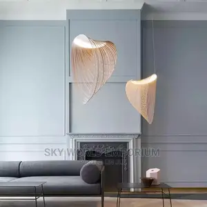 Single Wooden LED Chandeliers Lighting
