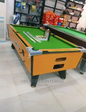 Snooker Game With Marble Top and Coins