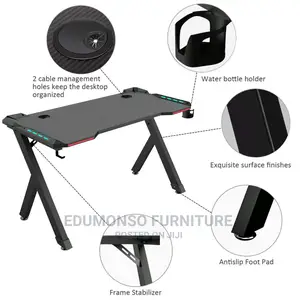 Gaming Computer Desk With Led RGB Lights