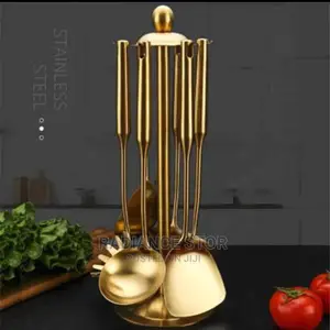 Quality Gold Stainless Steel Cooking Spoon Set