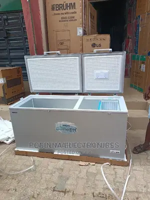 Brand New BRUHM 500L Double Door Chest Freezer/Silver Color/