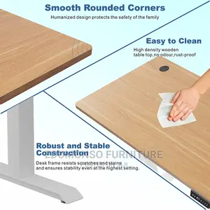 Electric Height Adjustable Standing Desk, 60 X 24 Inches
