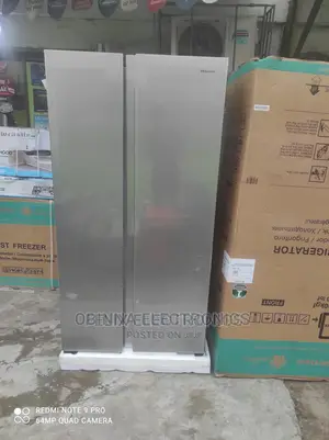 Brand New Hisense Side-Side 514L Refrigerator/Silver Colour/