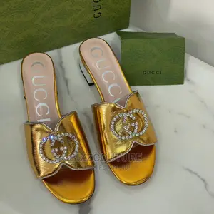 Original GUCCI Leather Slippers Available in Store
