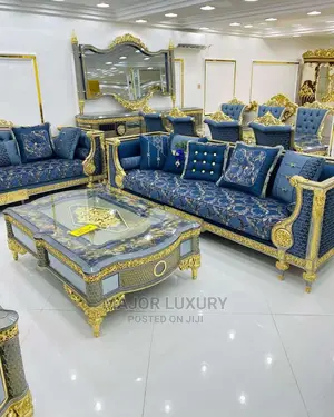 Modern 7 Seater Living Room Turkey Fabric Sofa Chair. 