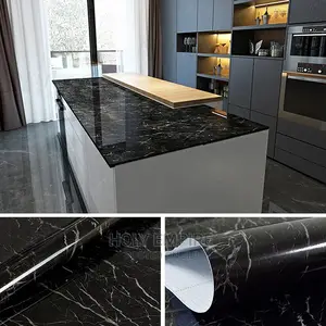 Marble Vinyl Waterproof Wallpaper for Bathroom Table Kitchen