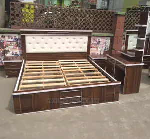 Quality 6by6 Set of Bed With Dressing Mirror and Two Bed Sid