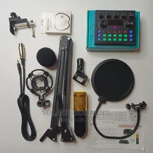 Bm800 Condenser Microphone for Podcast + V8s Sound Card