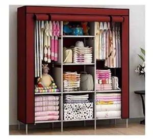 3 Three Face Compartment Steel Mobile Wardrobe