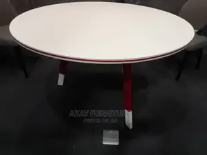 White Round Meeting Table Size 4ft