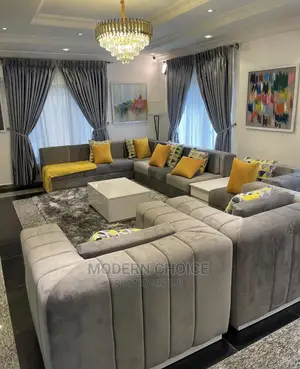 Set of L Shaped Sofa With Two Single Seaters