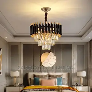 Modern Luxury Ceiling Mounted Crystal Chandelier Light
