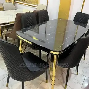 Executive Royal Dinning Set With Six Leather Chairs