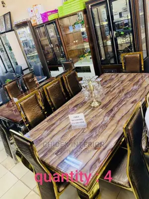 Classic Gold Marble Dining Table