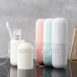 Toothpaste and Toothbrush Holder With Cover