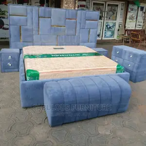 Bedroom Set (Bed Frame, Mattress, Ottoman, and Dresser)