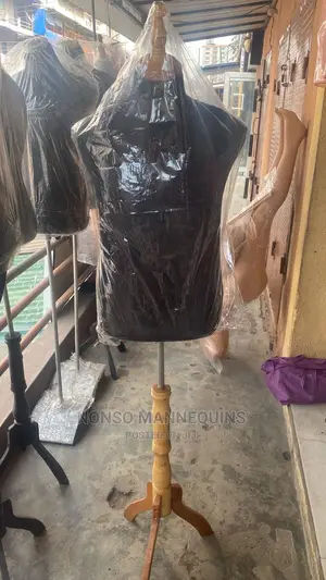 Male Dressform With Tripod Wooden Base Stand