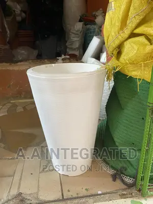 White Flower Pots With Inner