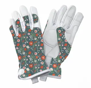 Kent And Stowe Leather Ladies Gardening Gloves Meadow Flower