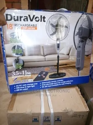 Duravolt Recharge Fan 18 Inches With a Year Warranty