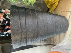 Flower Pots Fiber Plastic Black