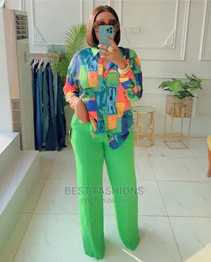Green Ladies Shirt and Trousers