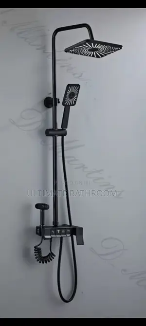 Black Button Standing Shower